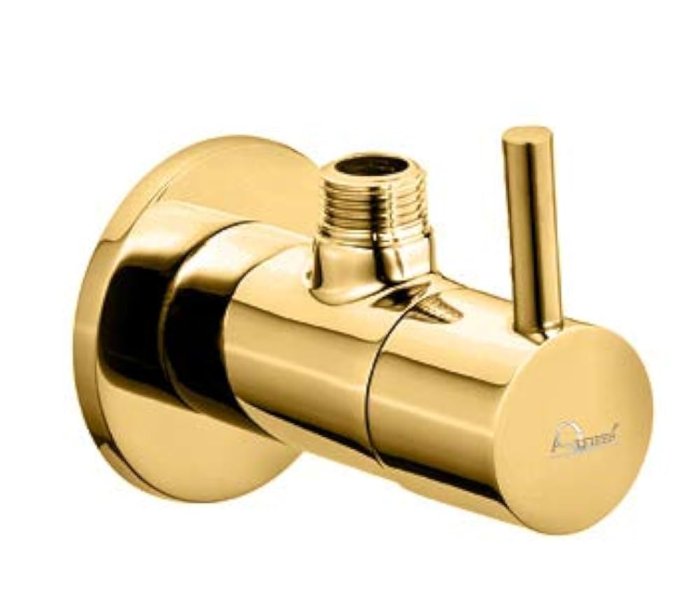 A002G Brushed Gold Single Angle Valve