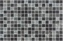 31x46 Black Rock Matte Dot Mosaic
