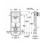 GROHE Cosmo Fresh 4-in-1 Cistern Set 1.13 m
