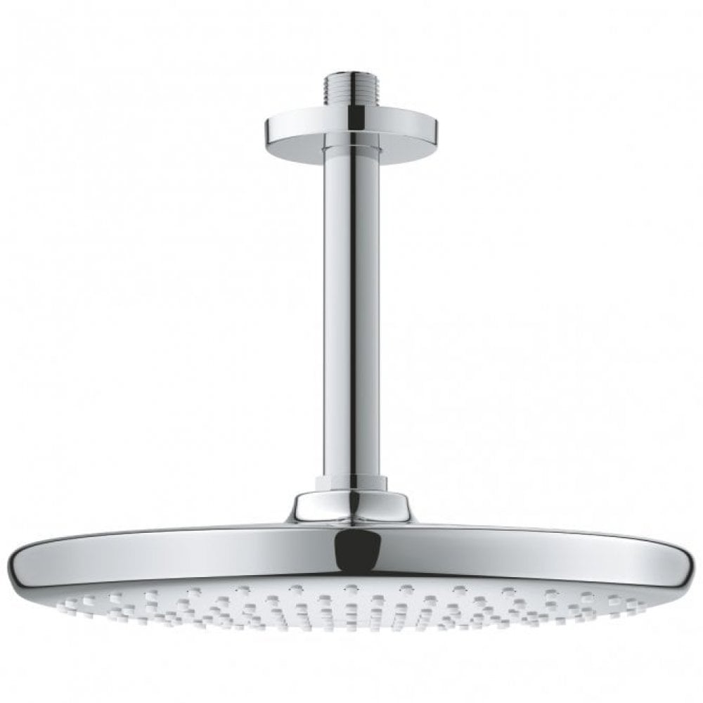 Grohe Tempesta Round Ceiling Shower Head With Arm – Chrome