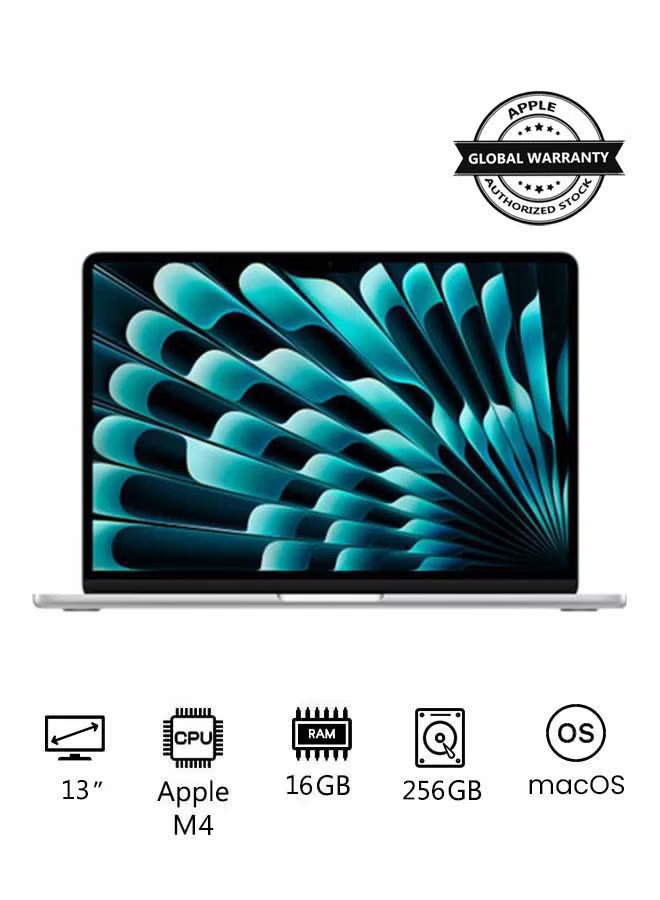 Apple MacBook Air 13-inch M4, 16GB RAM, 256GB SSD – Silver (2025)