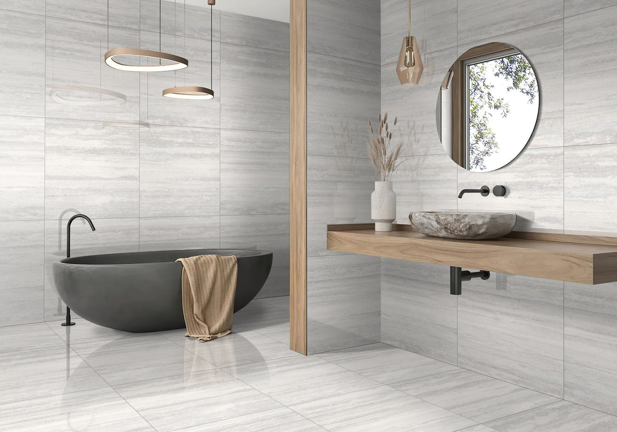 Topaz White 800×800 Polished Tile