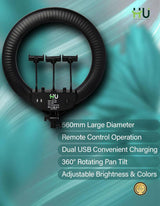 HAC-1023 RGB LED Soft Ring Light, 560 mm with Remote Control