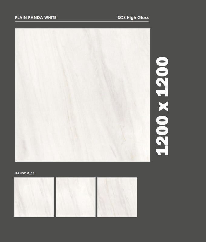 Tile- Plain Panda White (Polish)