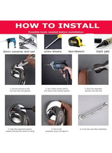 2 Pcs Stainless Steel Bathroom Grab Bars