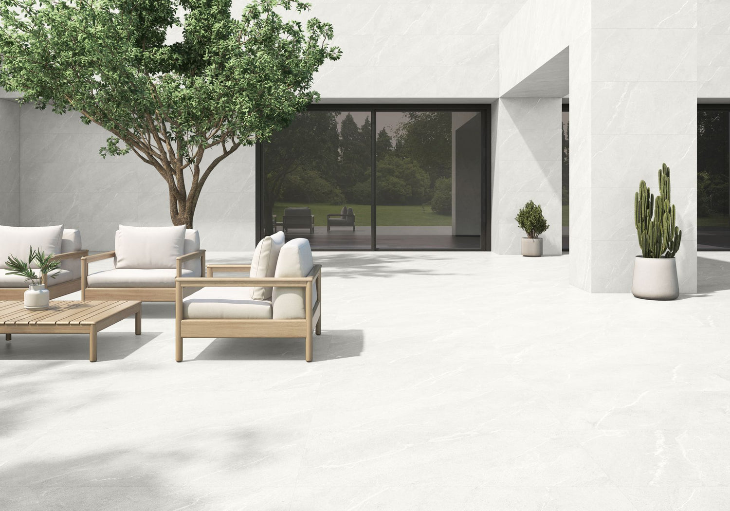 Dhara White Rect Mate 595×1192 Tile