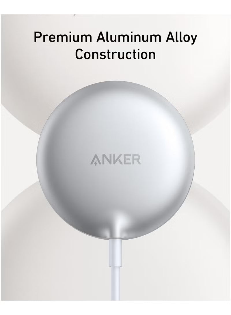 15W MagGo Ultra Fast iPhone Induction Charger (Pad), MagSafe Compatible, Qi2 Certified, for iPhone 16/16 Plus/Pro/Pro Max/15 Series (Mains Power Not Included)