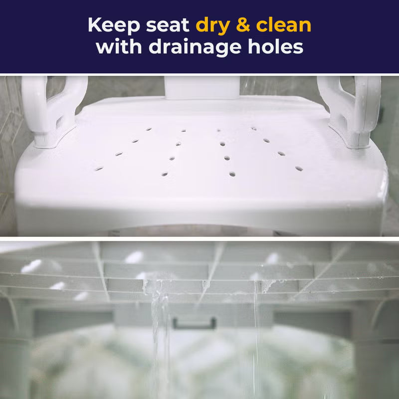 Drive Medical Bathroom Bench with Back &amp; Arms