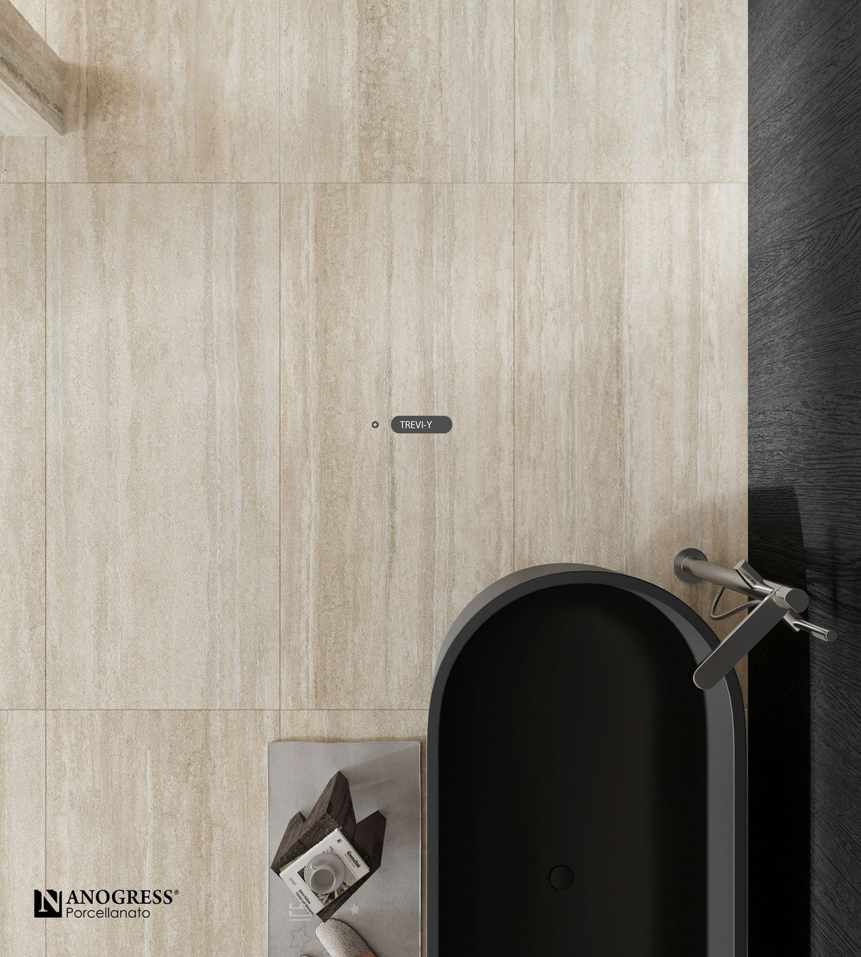 Tile-Trevi - YR (Yellow Surface Matt Carving)