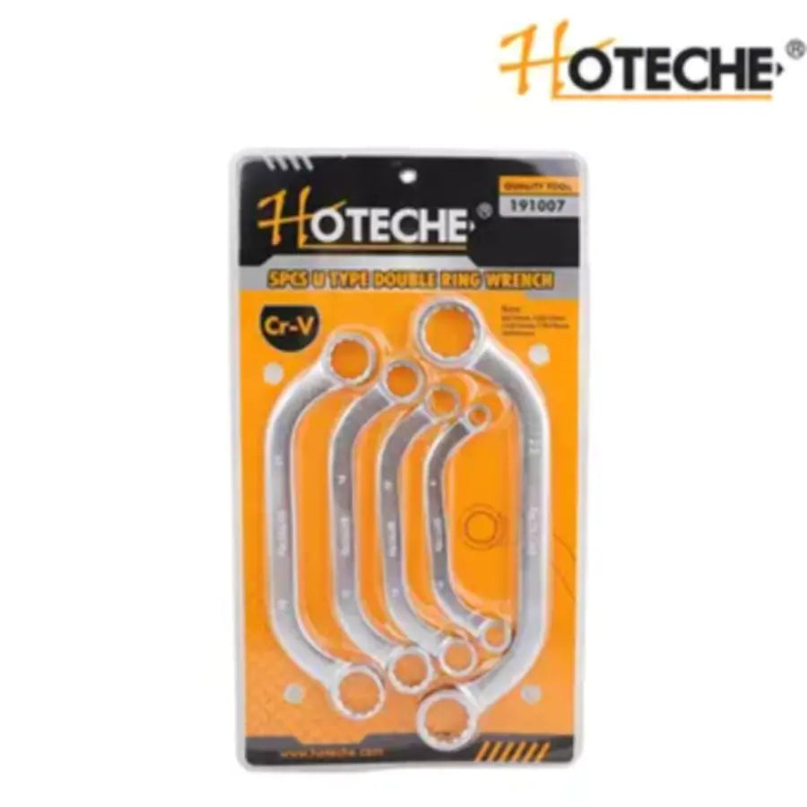 5Pcs U Type Double Ring Wrench