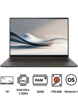ASUS Zenbook S 14 OLED 14" Laptop – Intel Core Ultra 7 258V, 32GB RAM, 1TB SSD, Intel Arc Graphics, Windows 11, English & Arabic Keyboard