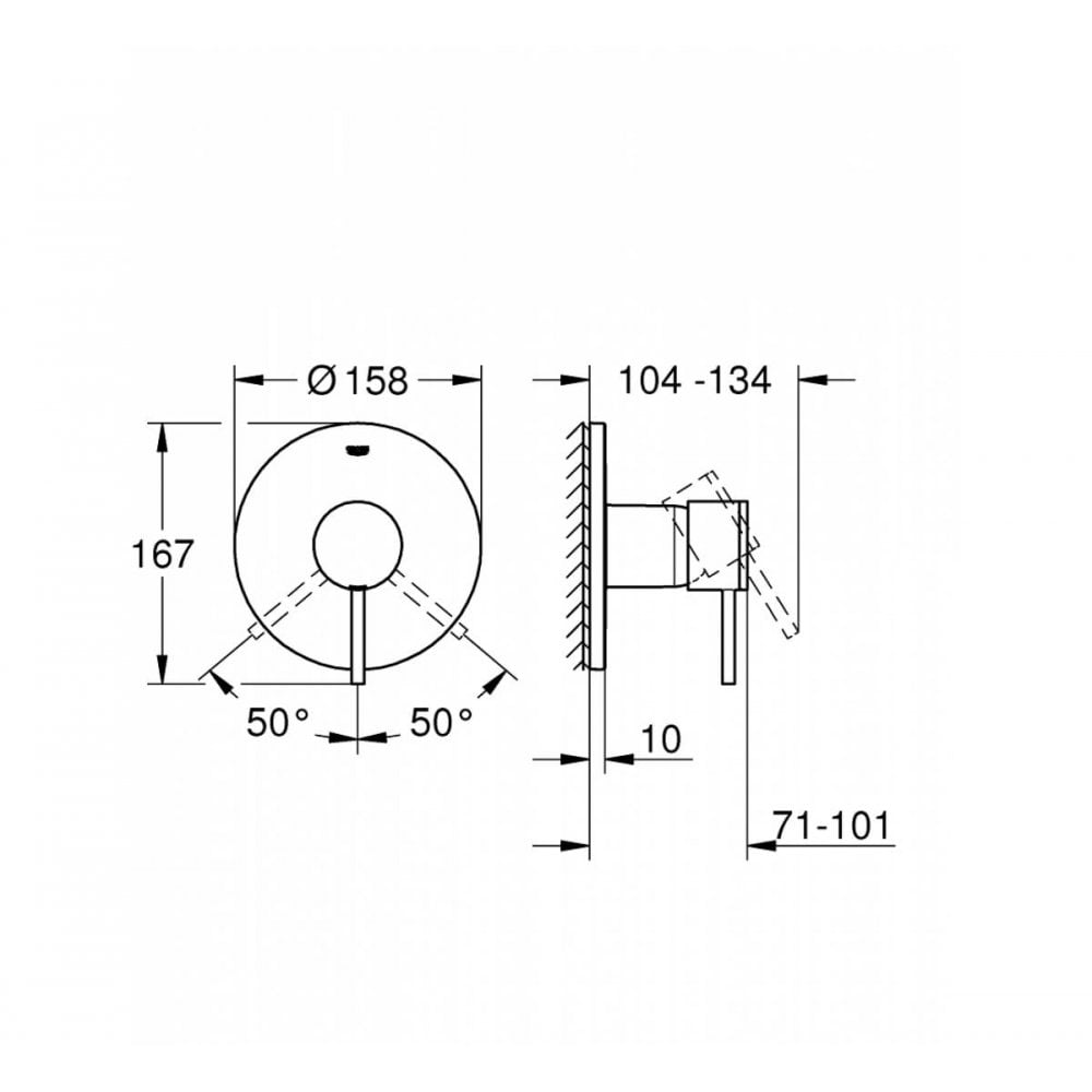 Grohe Atrio Single Lever Shower Mixer Trim