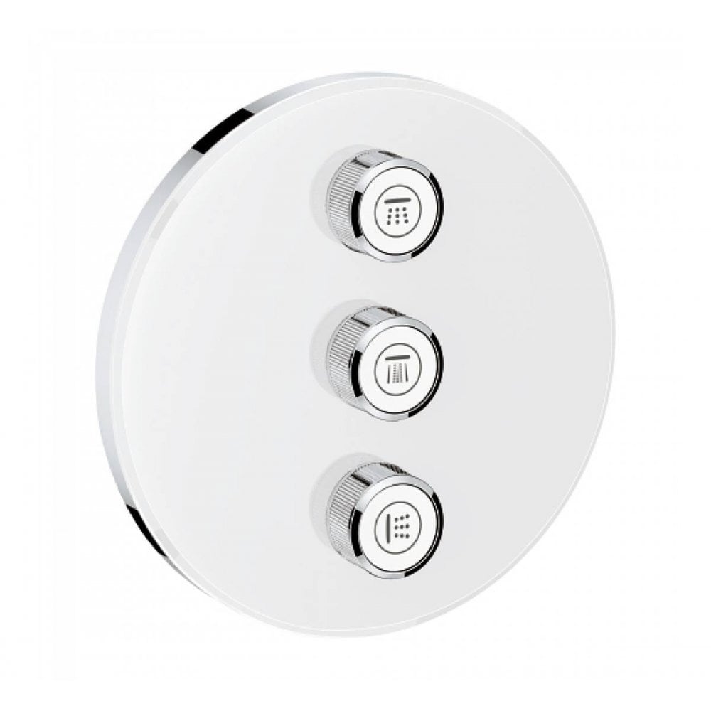 Grohe Grohtherm SmartControl Triple Volume Control Trim – Moon White