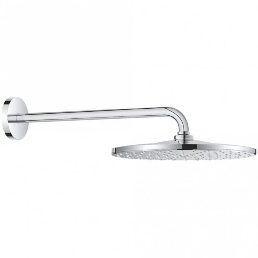 Grohe Rain Shower Mono Shower Head with Arm – Chrome