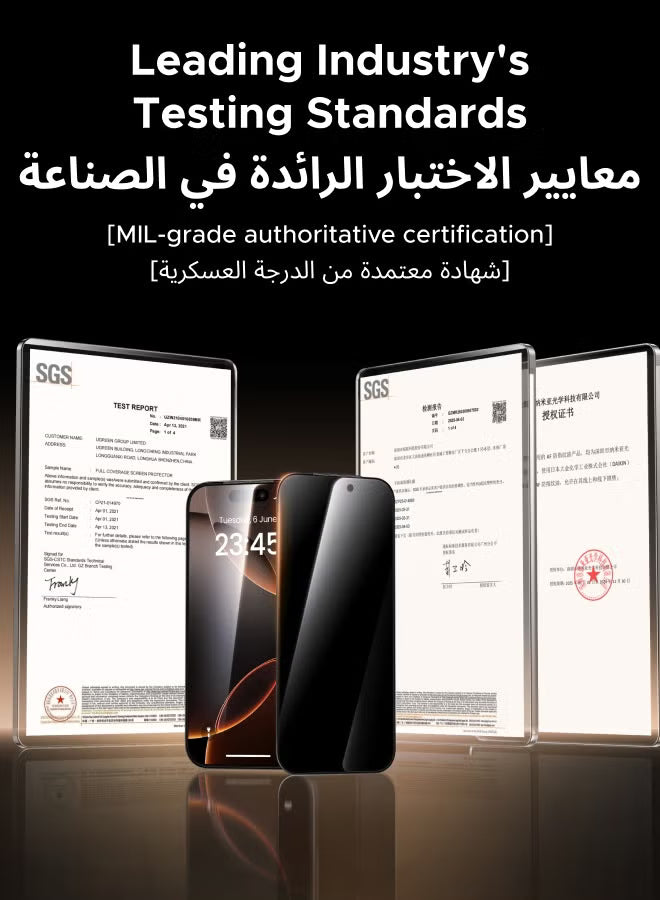 2-Pack iPhone 17 Pro Max Privacy Screen Protector With Auto Alignment Kit Anti-Spy, Privacy Protection, Anti-Fingerprint, Easy Installation, Shockproof Glass, No-Residue Adhesive, Smooth Touch -