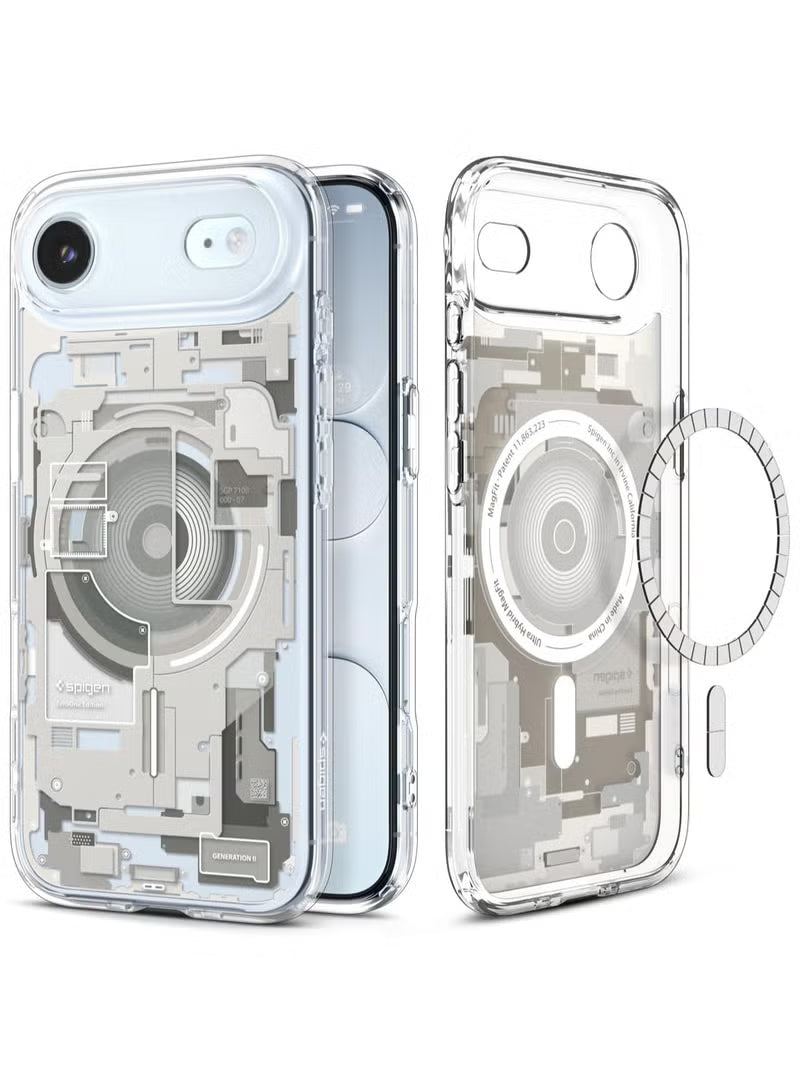 Ultra Hybrid MagFit iPhone 17 Air Case Cover with MagSafe (2025) - Zero One Natural Titanium