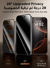 2-Pack iPhone 17 Pro Max Privacy Screen Protector With Auto Alignment Kit Anti-Spy, Privacy Protection, Anti-Fingerprint, Easy Installation, Shockproof Glass, No-Residue Adhesive, Smooth Touch -