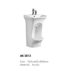 AK2812 Freestanding Ablution Basin – 545 × 465 × 840 mm Ceramic Wudu Wash Basin