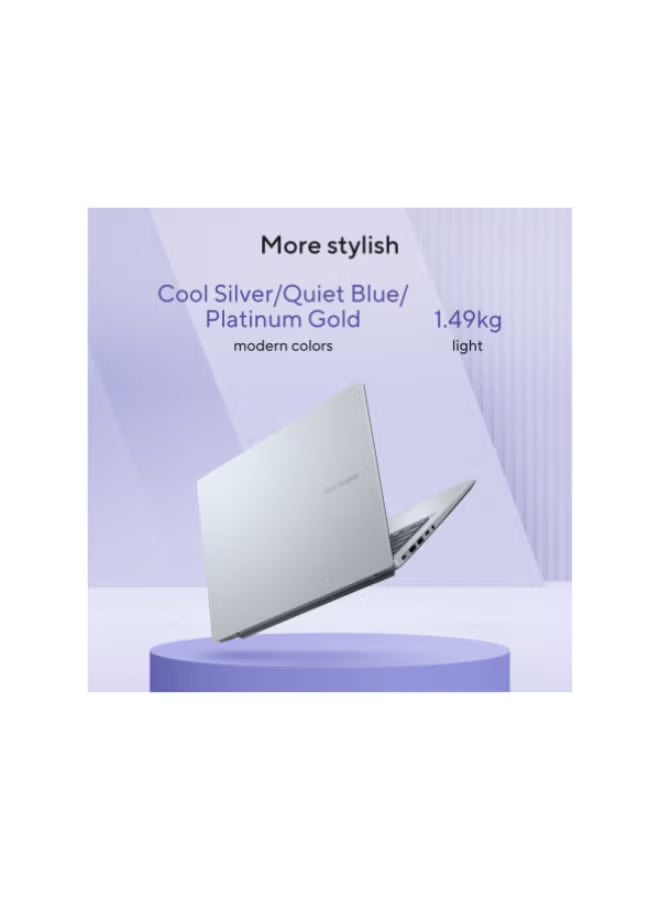 ASUS Vivobook 14 Snapdragon X 14" WUXGA Laptop – X1-26-100 Processor, 16GB RAM, 1TB SSD, Windows 11 Home, English & Arabic Keyboard