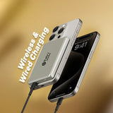 Toby’s PB-04 5000mAh Ultra-Slim Magnetic Power Bank, 15W Wireless & 20W PD with 65W Adapter and Retractable Cable