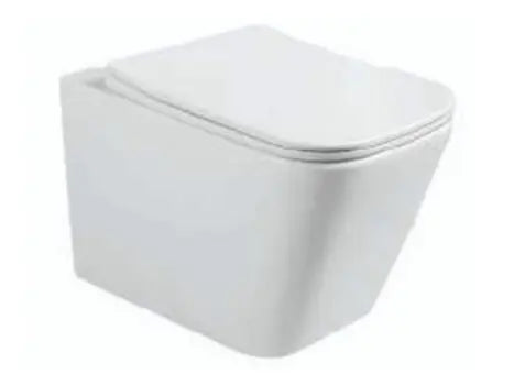 Wall Hung Toilet – P-Trap 180mm, UF Seat Cover, 575×400×360 mm, White 4019-180/UF