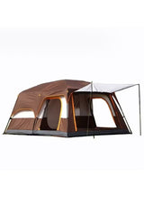 Toby’s New 8–12 Person Double Layer Outdoor Camping Tent – 430 × 305 × 200 cm Big Brown Tent