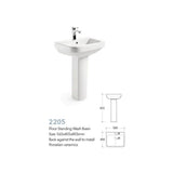 White Pedestal Basin (565×455×855)