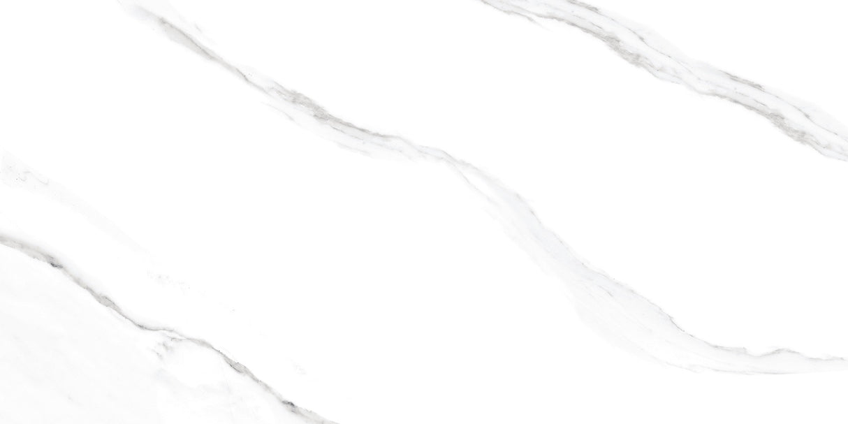 Satvario White Glossy Tile