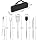 Stainless Steel BBQ Grill Tool Set 5-Piece with Oxford Carrying Bag