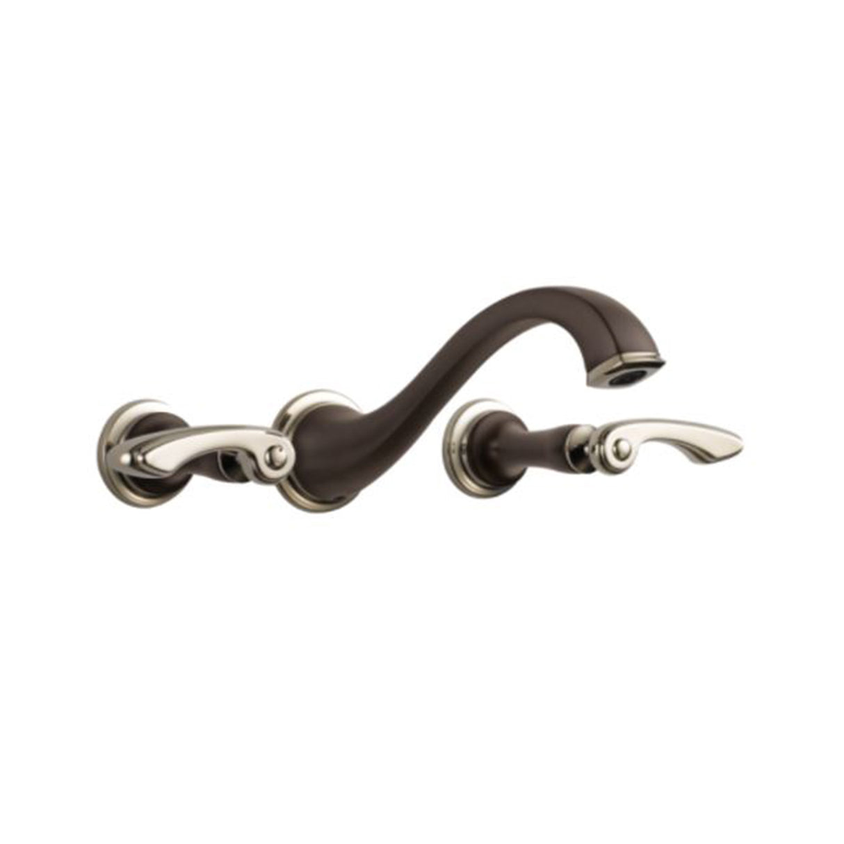 Brizo Charlotte Wall-Mount Lav Faucet – Less Handles – Polished Nickel