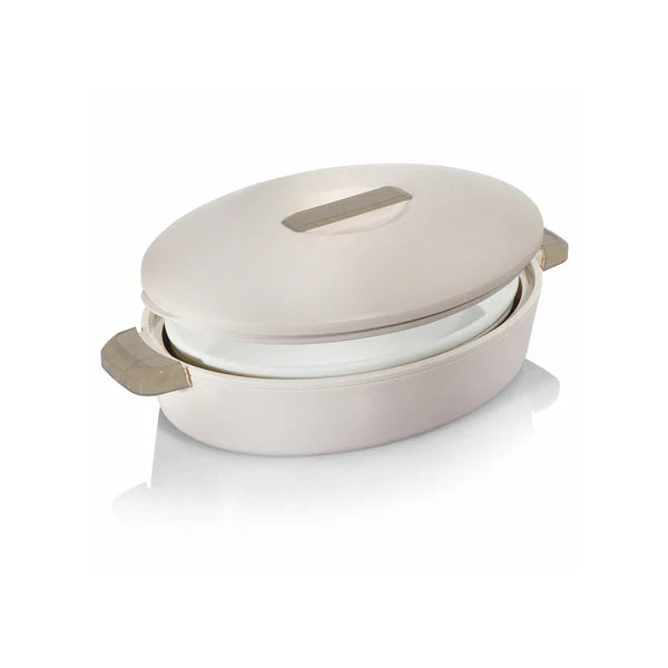 Enjoy Oval Insulated Server Colorado 2.8L - White/Satin Gold