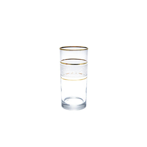 Enes Cam 6 Piece Water Glass Set Mat Gold