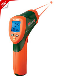 Extech 42509 Dual Laser IR Thermometer with Color Alert QATAR