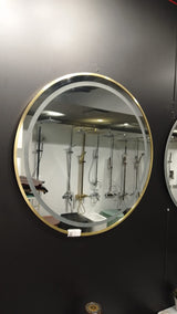 233-G Gold Frame LED mirror with Aluminum Frame W60* H60 cm (135349)