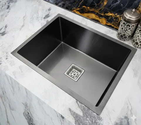 Black Undermount Kitchen Sink 80 × 45 cm