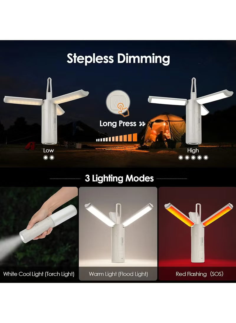 CPL-T12 Toby’s 750 Lumens Rechargeable Camping Lantern – 3500mAh Portable Collapsible Hanging Camp Light
