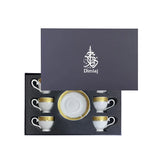 Dimlaj Cordoba Porcelain & Gold Tea Cup Set