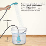 Toby’s Portable Outdoor Shower – Rechargeable Battery-Powered Camping Shower with Handheld Showerhead