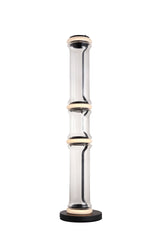 Floor lamp-2502-F1-D300*H1140-Black+Clear Color-Aluminum +Glass