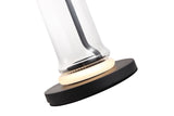 Floor lamp-2502-F1-D300*H1140-Black+Clear Color-Aluminum +Glass