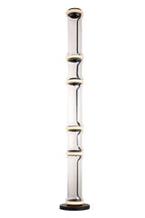 Floor lamp-2502-F2-D300*H1600-Black+Clear Color-Aluminum +Glass
