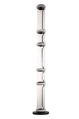 Floor lamp-2502-F2-D300*H1600-Black+Clear Color-Aluminum +Glass
