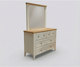 طقم غرفة نوم لورا – 180×200 سم، 5 قطع مع خزانة ملابس بستة أبواب