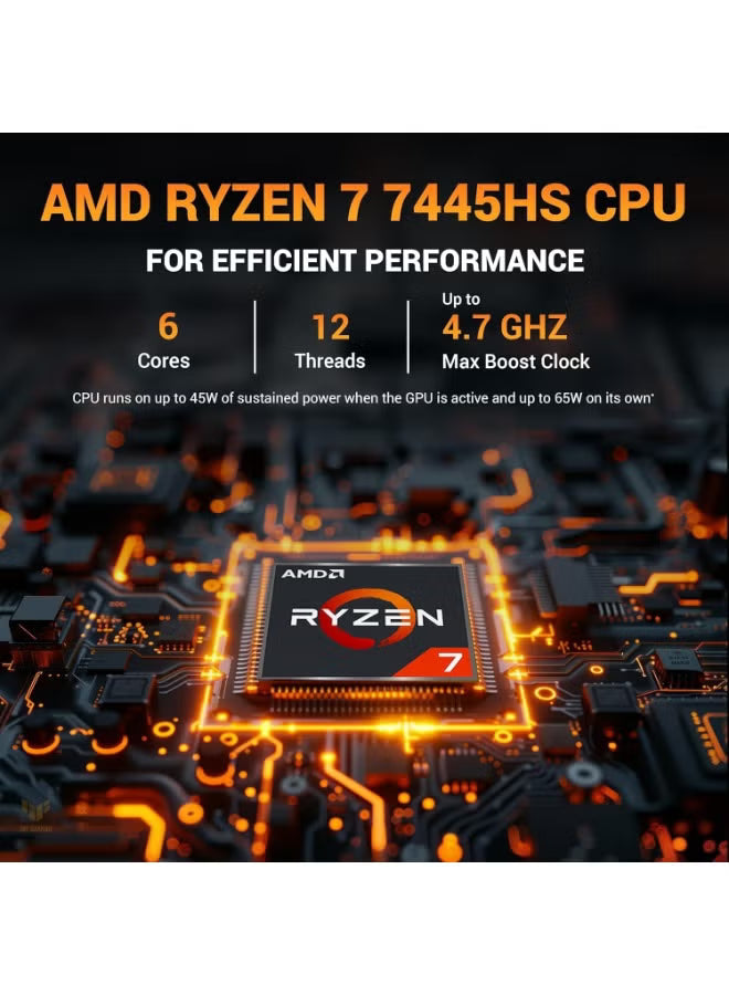 ASUS TUF Gaming A16 16-Inch WUXGA Gaming Laptop, Ryzen 7 7445HS, 16GB DDR5, 512GB SSD, RTX 4050 6GB, Windows 11 Home, Jasper Gray