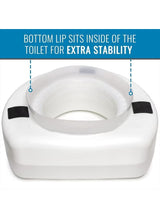 Raised Toilet Seat Riser – Standard Round Toilets