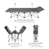 Toby’s Camping Chair-06 Folding Camping Bed 150kg with Cushion