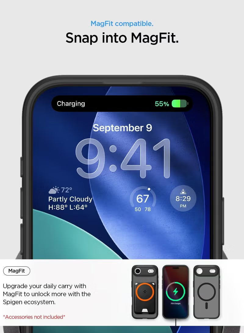 Ultra Hybrid MagFit iPhone 17 Air Case Cover with MagSafe (2025) - Frost Black
