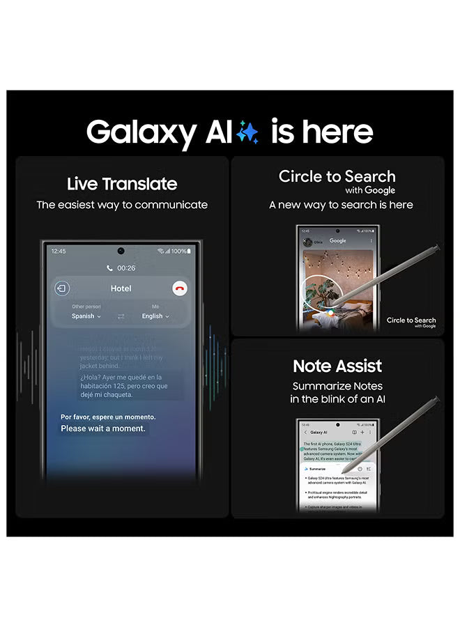 Galaxy S24 Ultra 5G Dual SIM Titanium Yellow 12GB RAM 256GB - Middle East Version