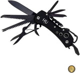 HU Multifunctional Folding Knife Multi-Tool Black | HTO-1002