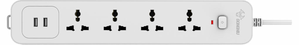 GONGNIU Universal Extension Socket D104U-30 3M | 4 Way Power Extension Board with Switch